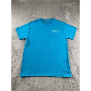 Southern Couture Turquoise Blue Cotton T Shirt Women's Medium Graphic Tee